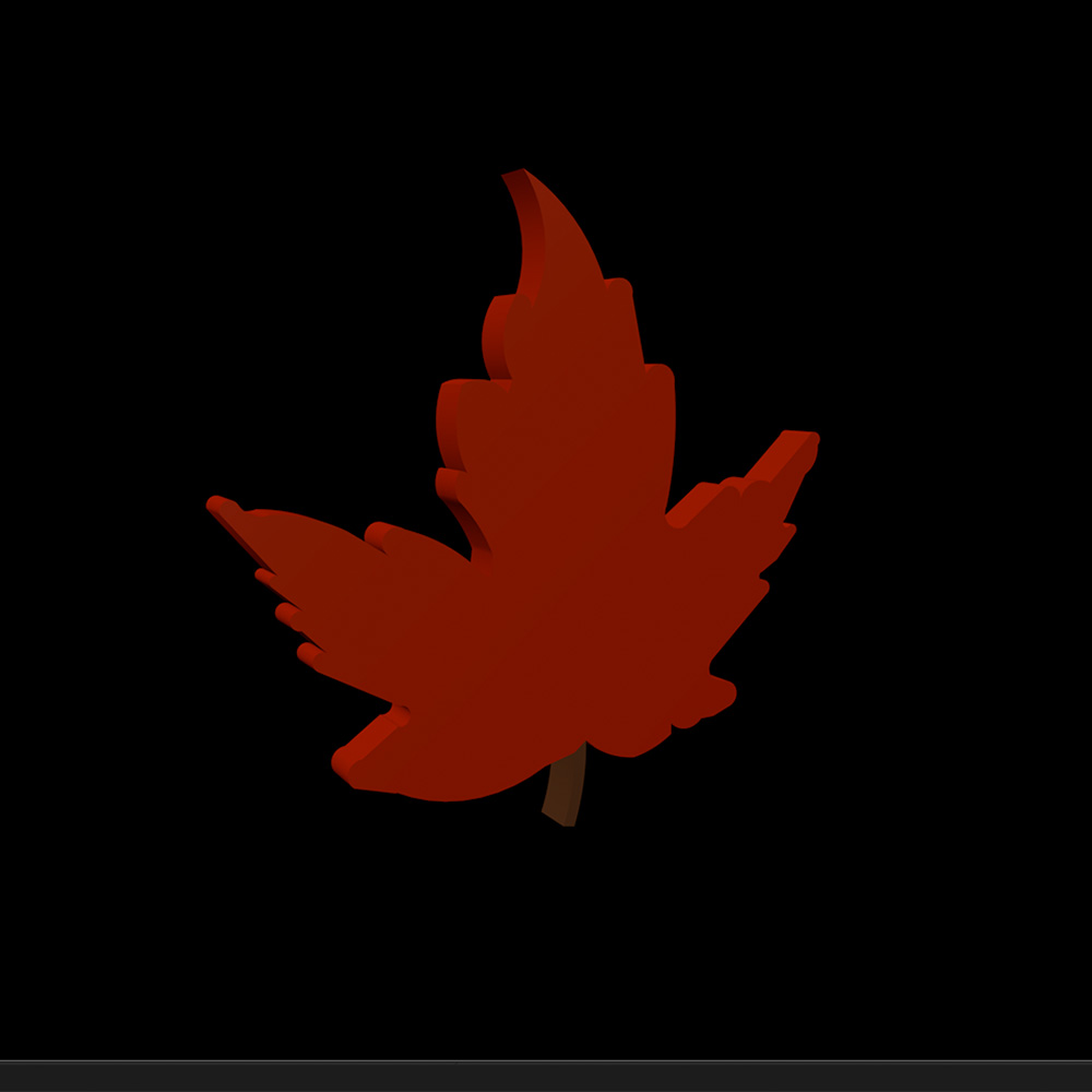 This is a leaf that I 3d modeled in cinema 4d based off of one of the drawings given to me by one of my family members.